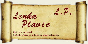 Lenka Plavić vizit kartica